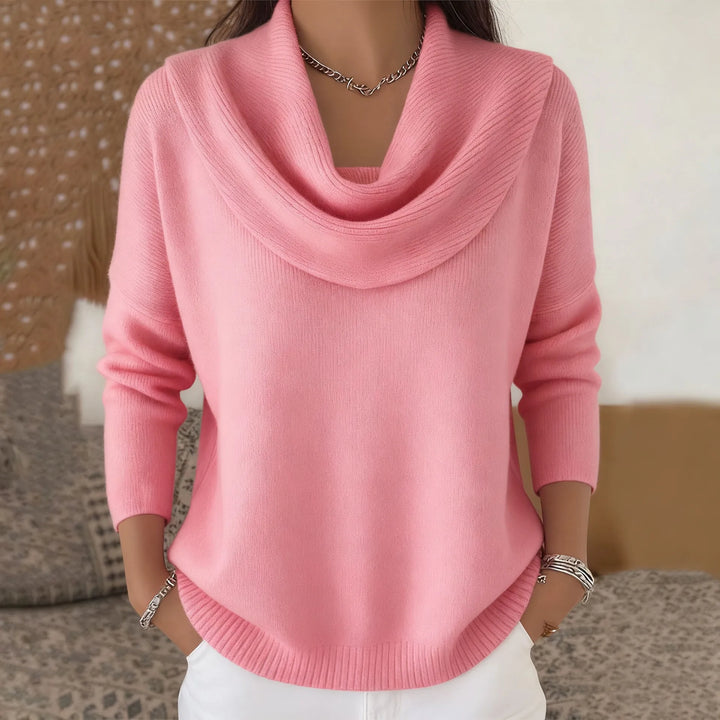 Lacceti Cowl Neck Knit Sweater