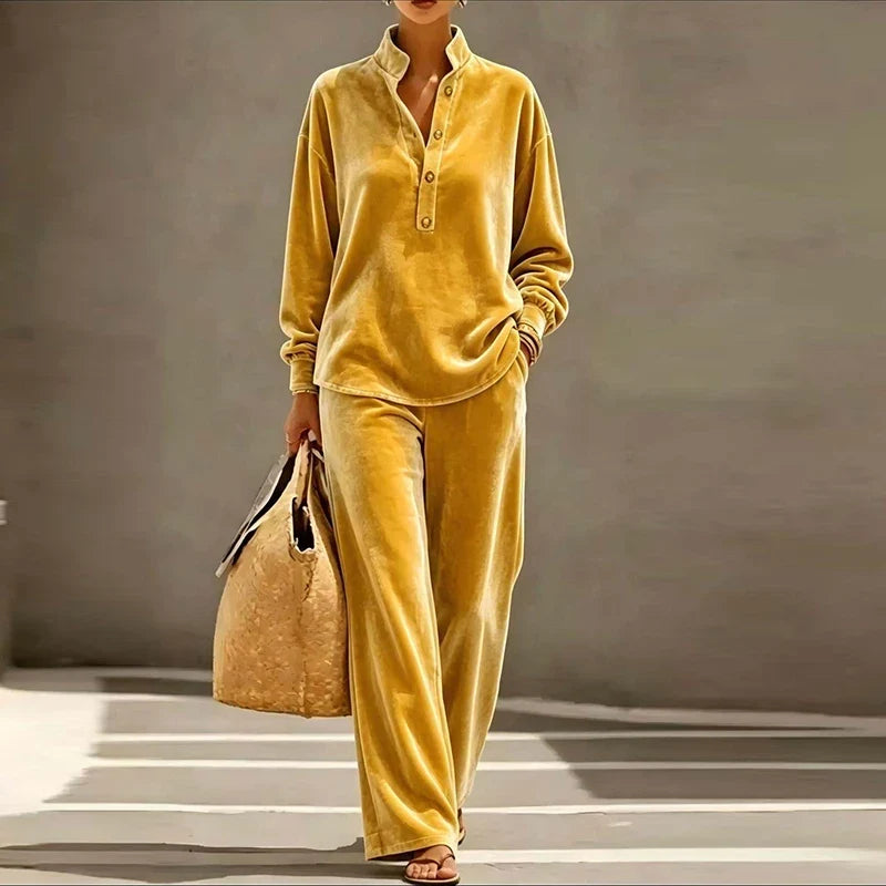 Isolina Stand Collar Two Piece Set