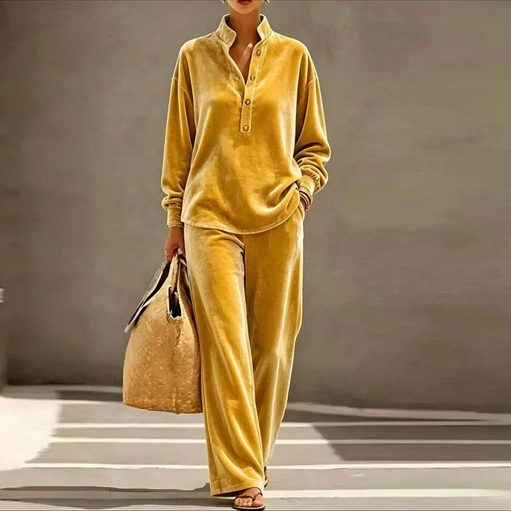 Isolina Stand Collar Two Piece Set