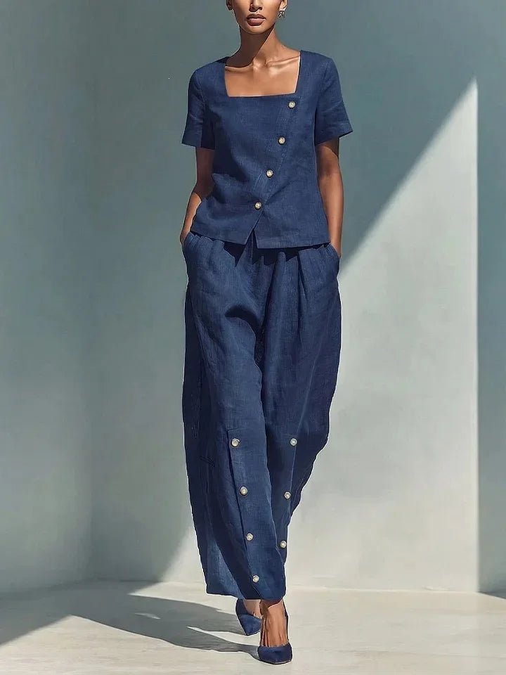 Penelope Button Front Trouser Set