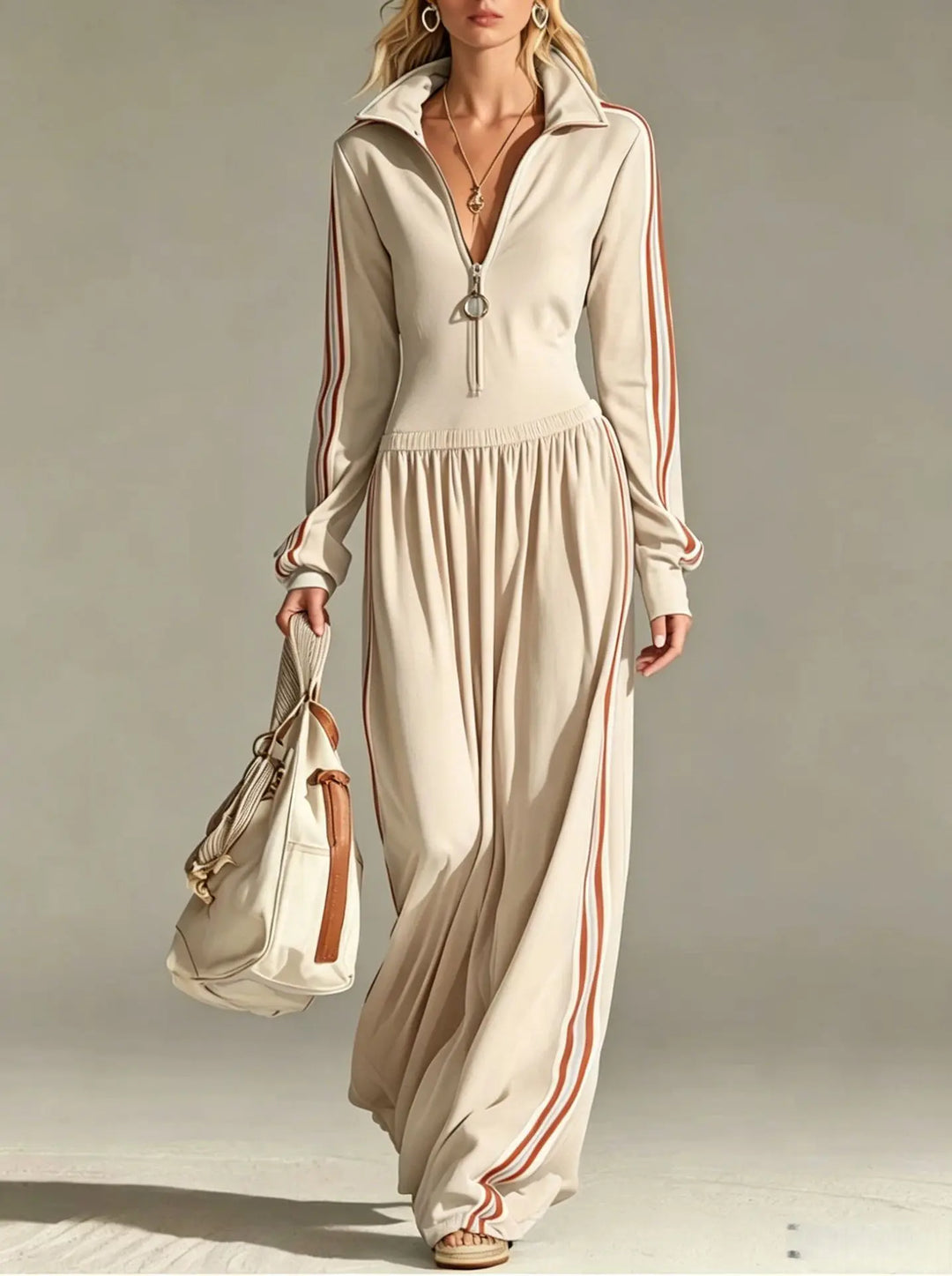 Azelie Activewear Stripe Jumpsuit