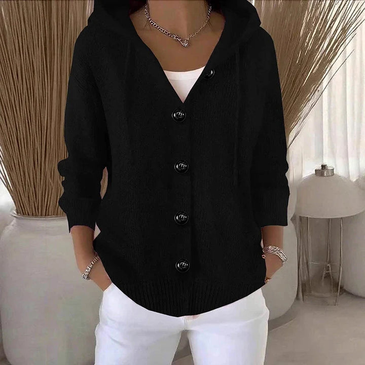 Nessa Drawstring Hood Cardigan