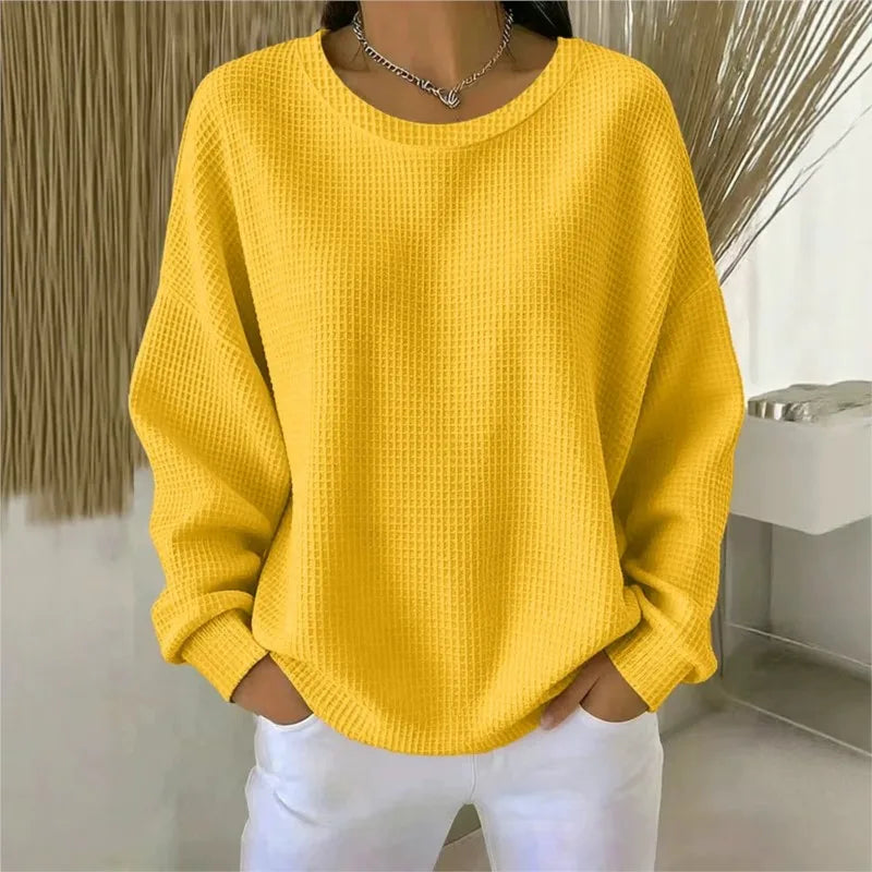 Amelina Waffle Knit Top