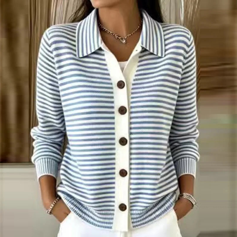 Susan Striped Knit Cardigan
