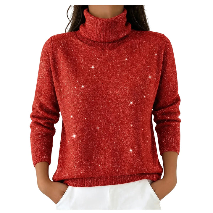 Noelani Turtleneck Shimmer Sweater