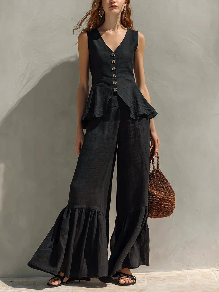 Aviana Ruffle Wide Leg Set