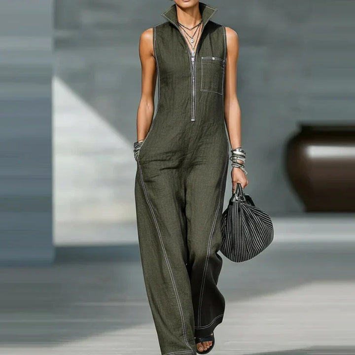 Paisley Sleeveless Wide Leg Jumpsuit