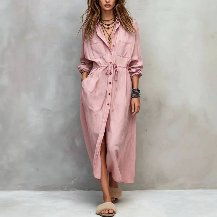 Elenya Button Front Midi Dress