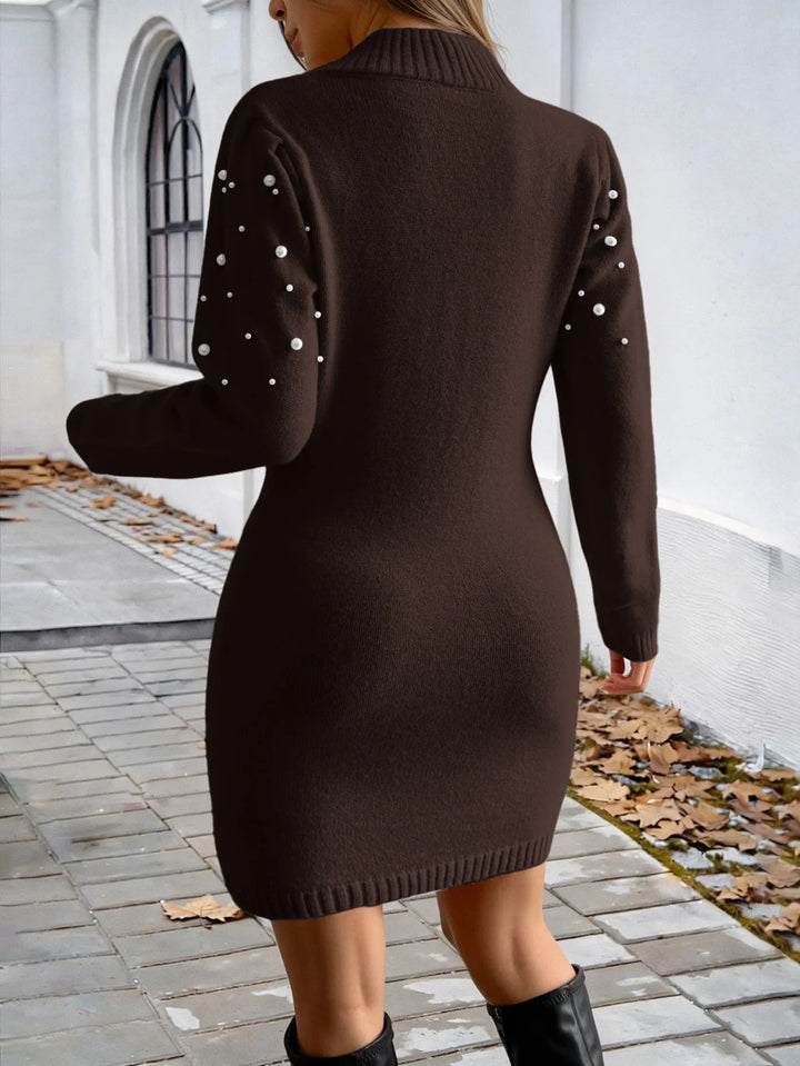 Odessalyn Pearl Beaded Sweater Dress