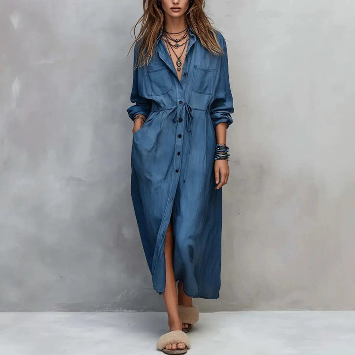 Elenya Button Front Midi Dress