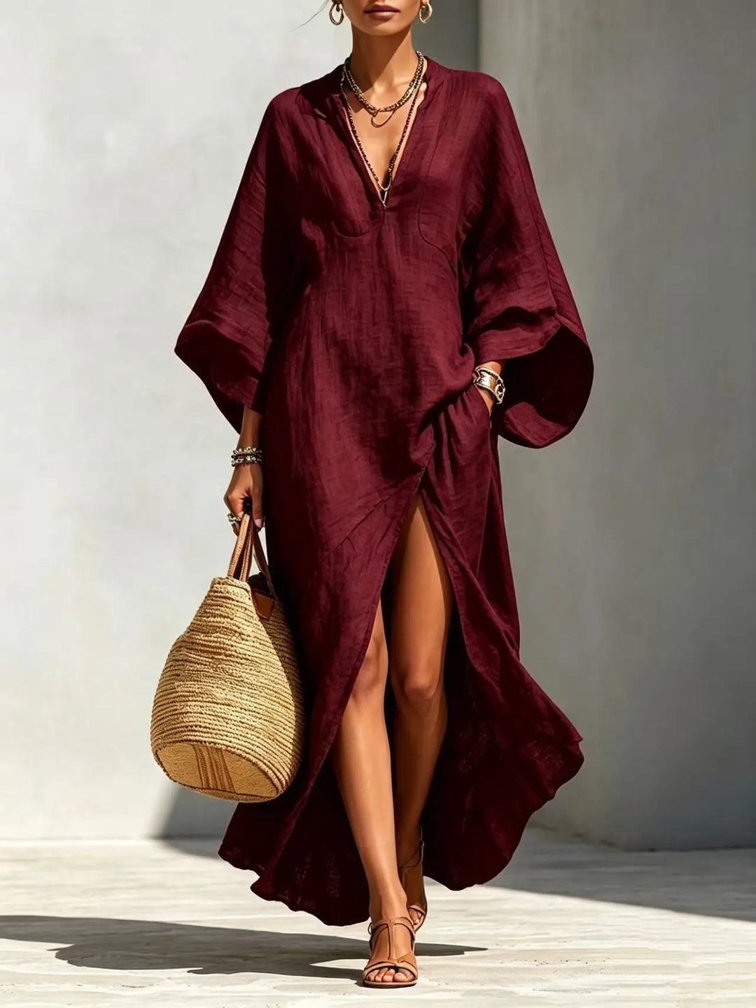 Sadona High Slit Boho Maxi Dress