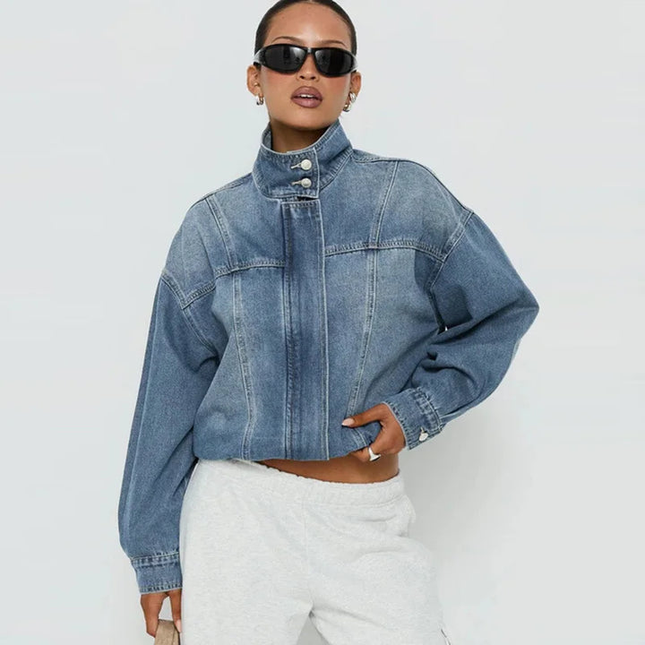 Violetta Cropped Denim Jacket