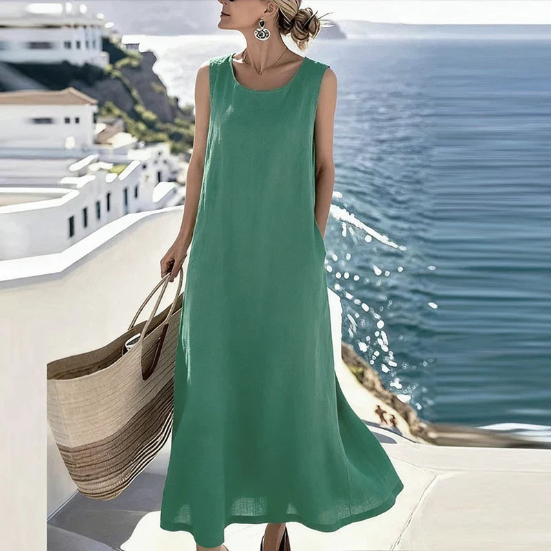 Bianca Elegant Sleeveless Maxi Dress