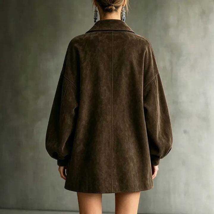 Odalys Button Front Suede Jacket