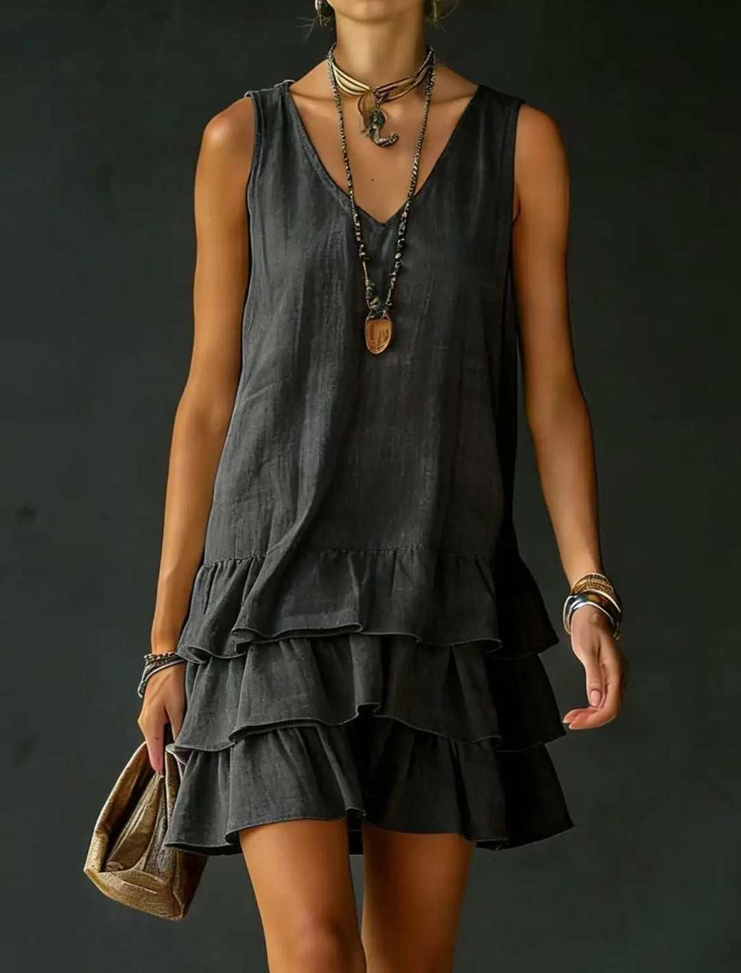 Polene Ruffle Mini Dress