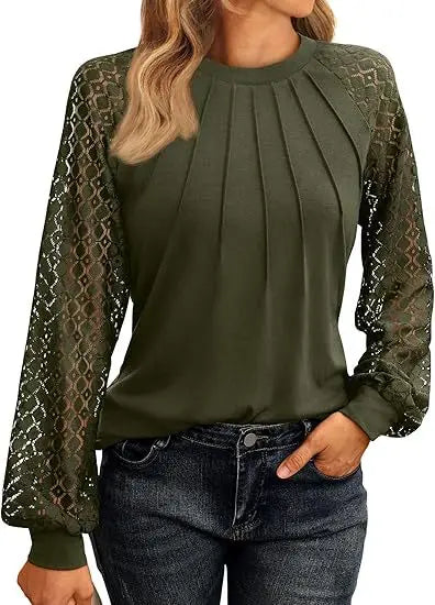 Miriel Pintuck Lace Blouse