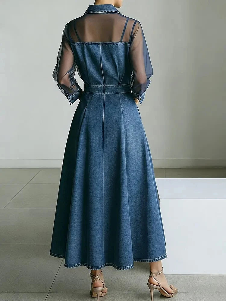 Delphine Denim Midi Dress