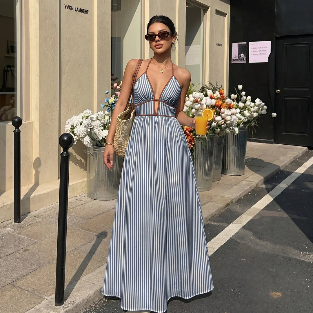 Soraya Flowing Halter Neck Maxi Dress