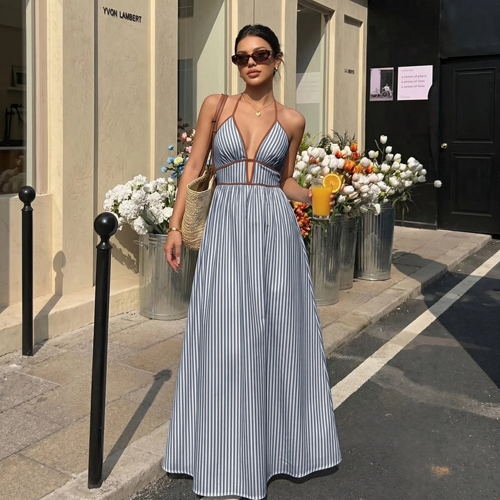 Soraya Flowing Halter Neck Maxi Dress