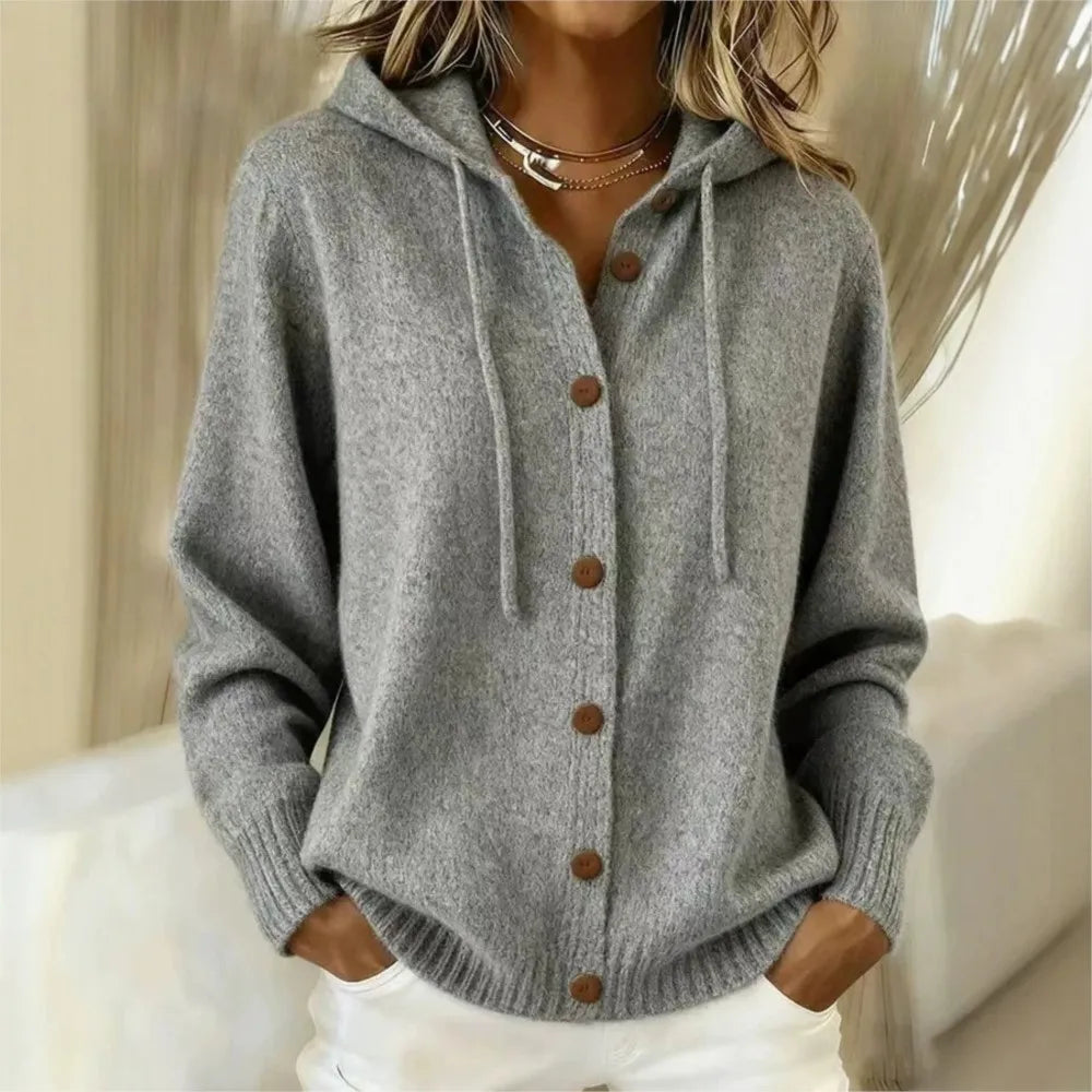 Genevieve Hooded Knit Cardigan