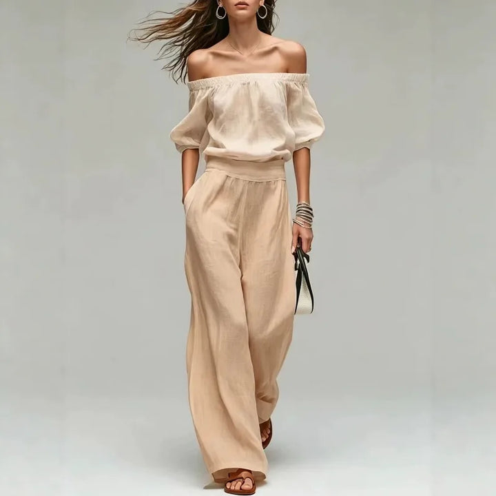 Sylvena Off Shoulder Two-Piece Set