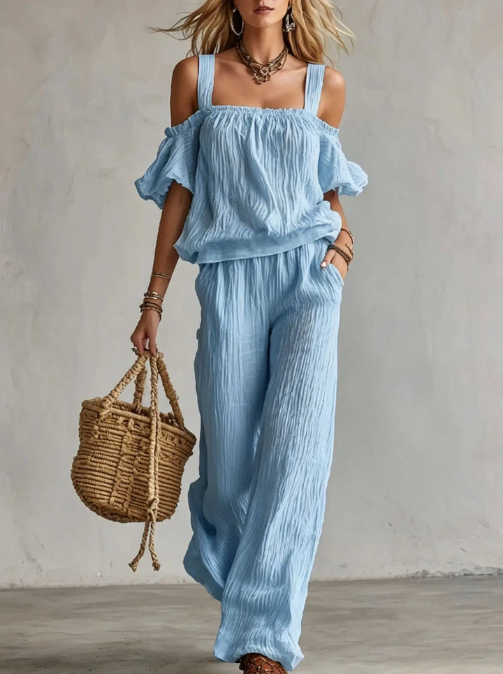 Elowen Ruffle Relaxed Trouser Set