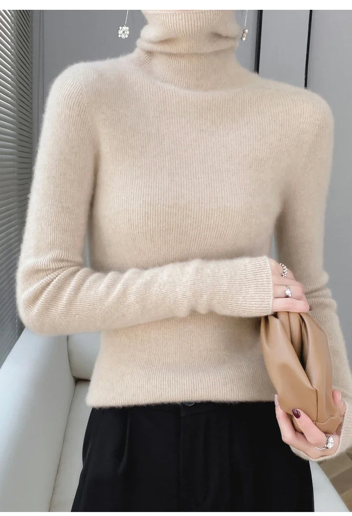Solene Ribbed Turtleneck Sweater