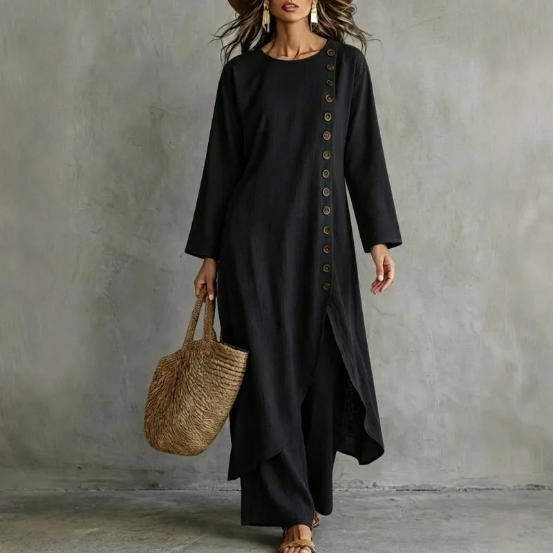 Adelaide Asymmetric Button Placket Set