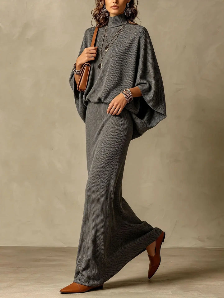 Wilhelmina Ribbed Knit Skirt Set