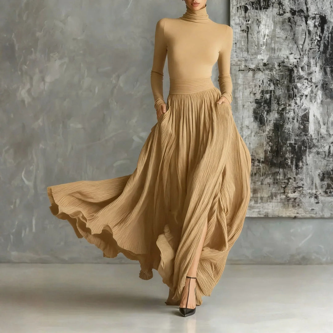Aurelie Turtleneck Maxi Dress