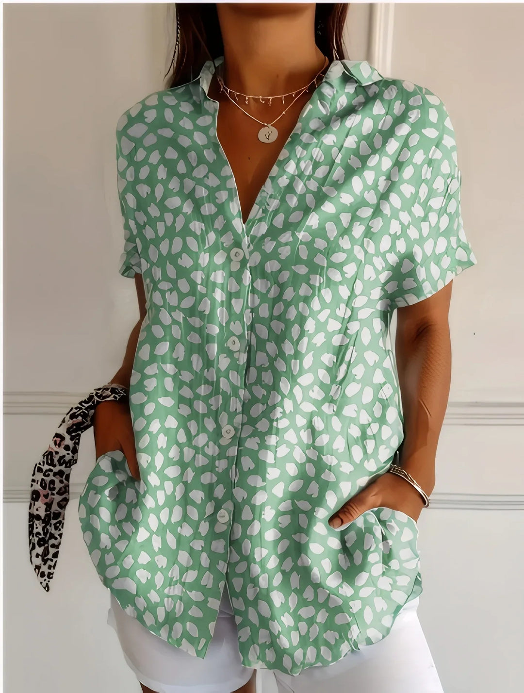Evienne V Neck Floral Blouse