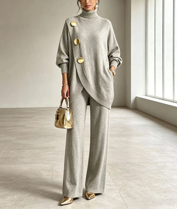 Isolde Wrap Front Sweater Set