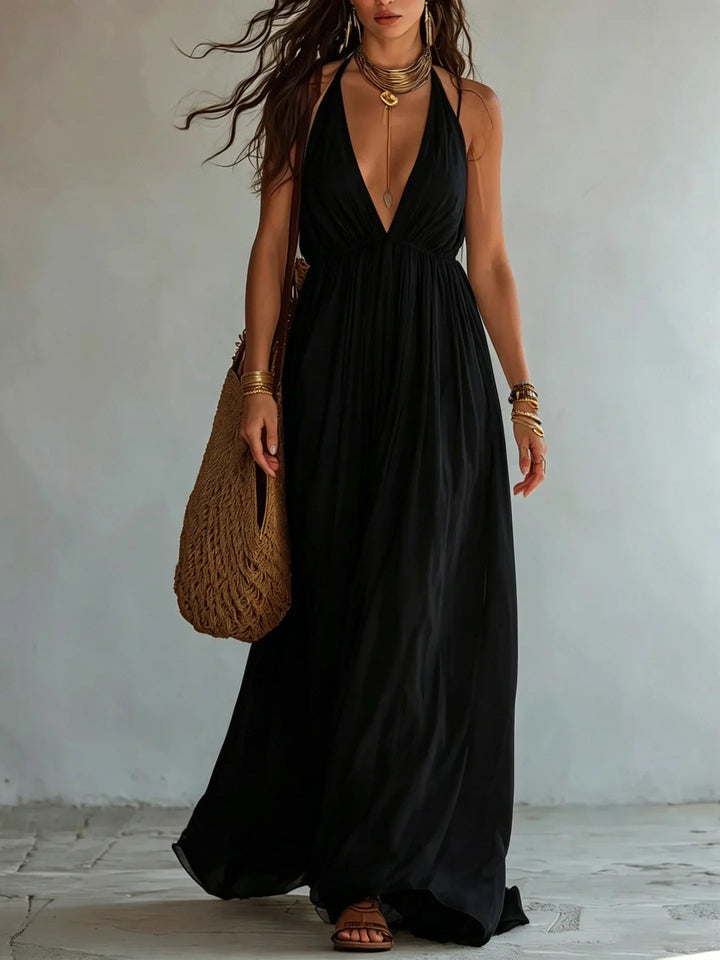 Paige Deep V Neck Maxi Dress