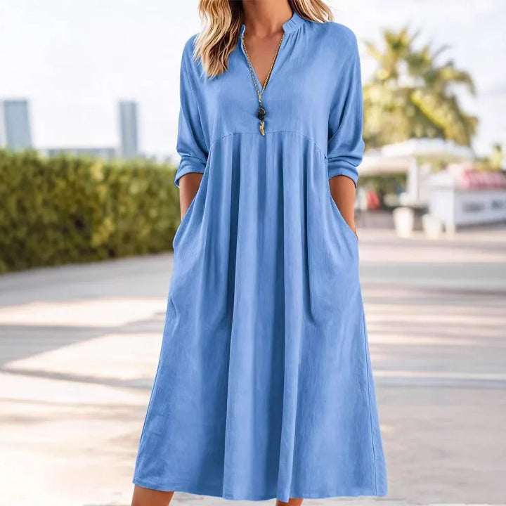 Calovia Vintage Linen Mini Dress