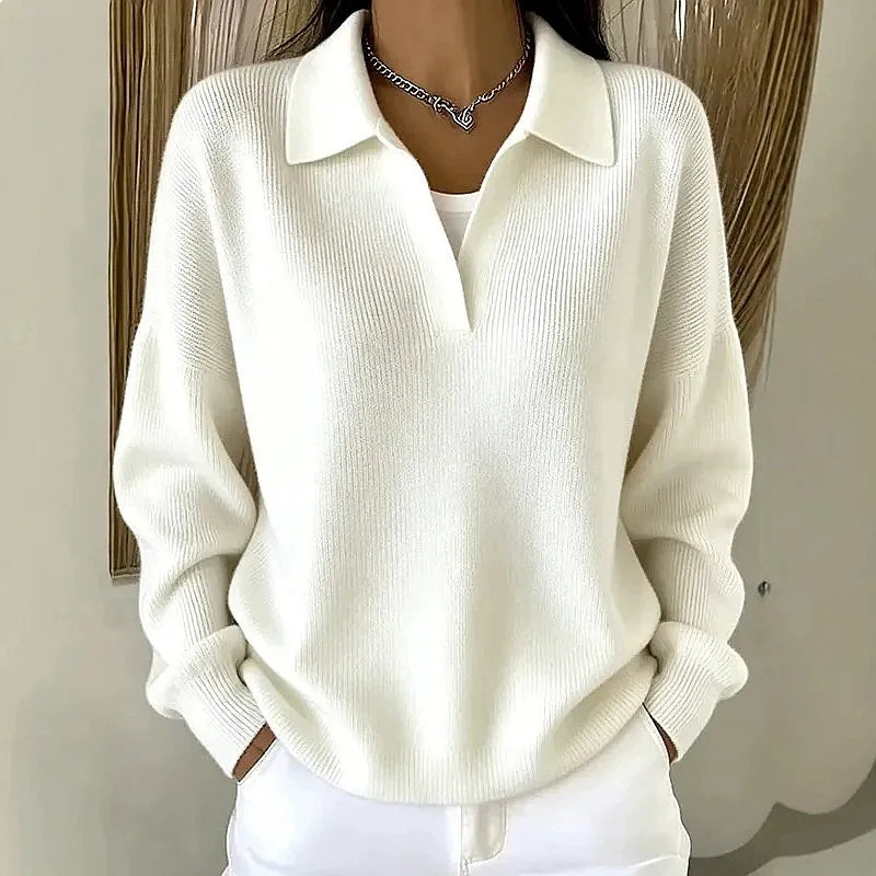 Selene Ribbed Knit Polo