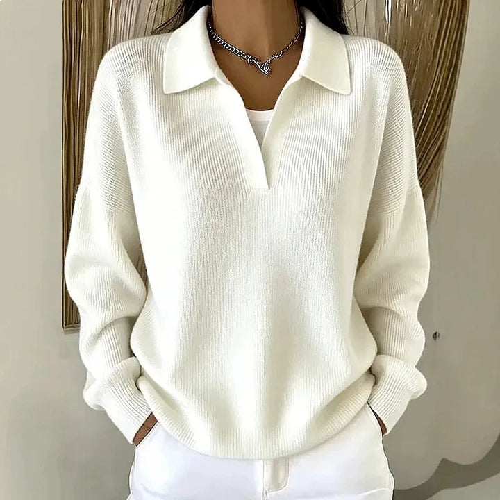 Selene Ribbed Knit Polo