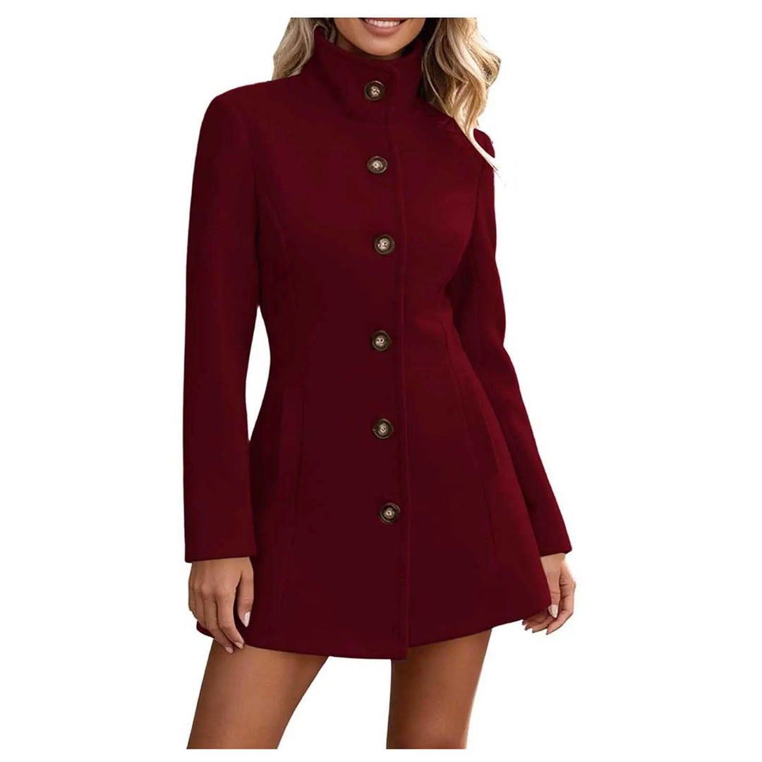 Marisette Stand Collar Peacoat