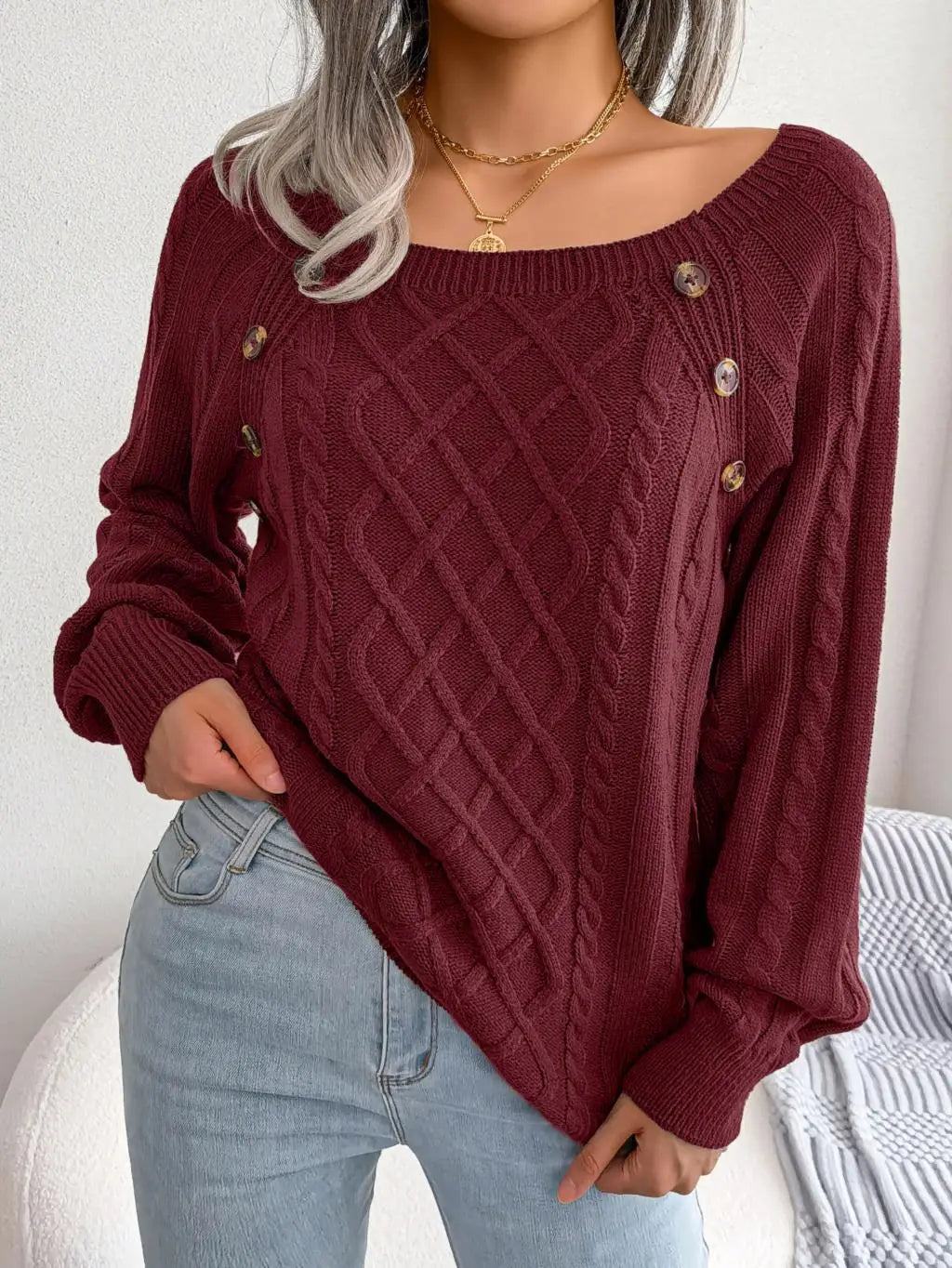 Marielena Square Neck Sweater