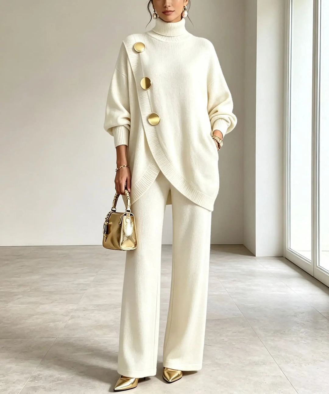 Isolde Wrap Front Sweater Set