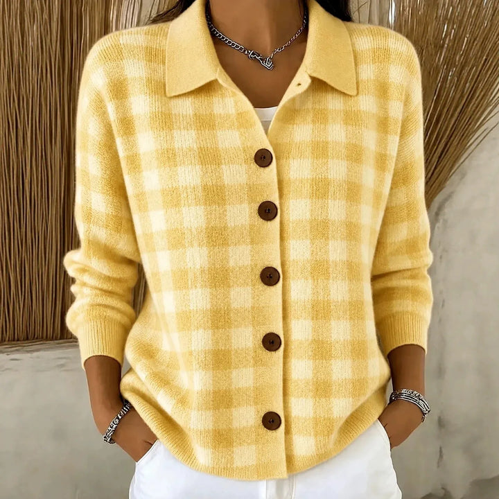 Marlow Plaid Button Cardigan