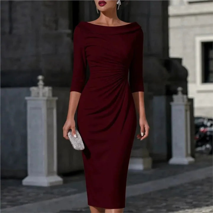 Rosette Ruched Sheath Dress