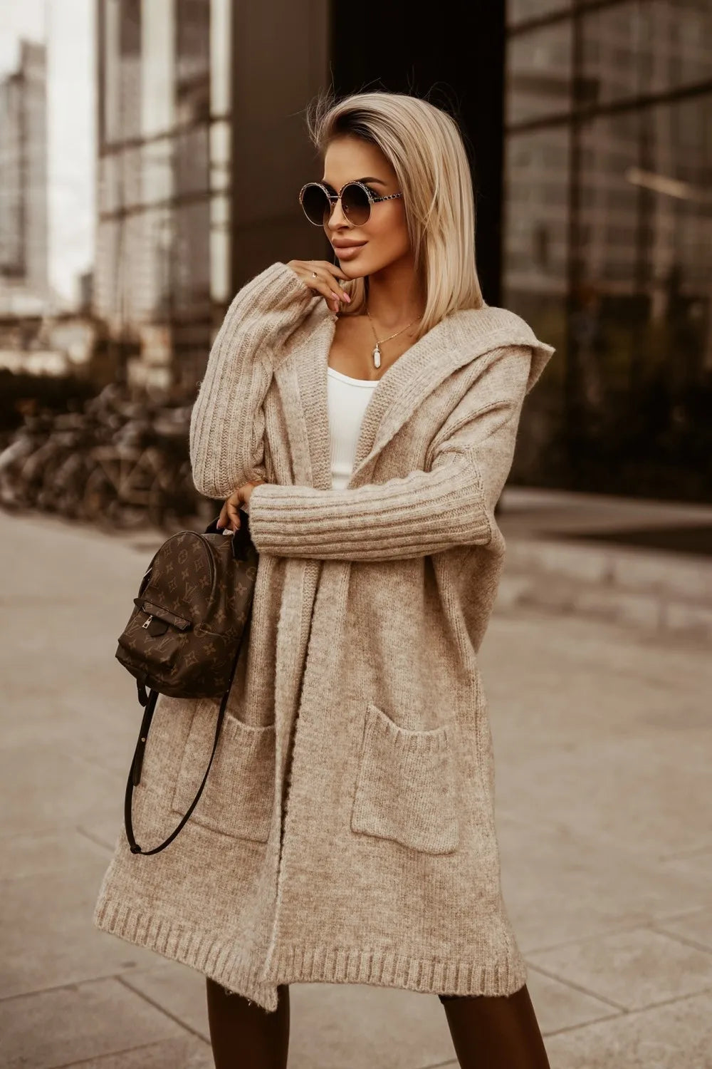 Winnifred Hooded Longline Cardigan
