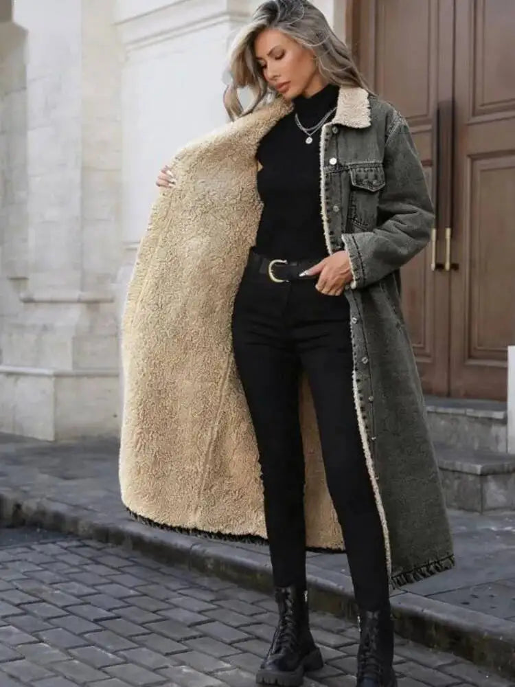 Margeaux Fleece Lined Denim Coat