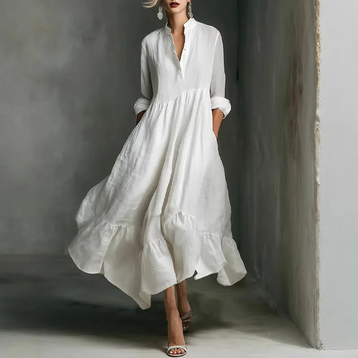 Nerisse Ruffle Hem Maxi Dress