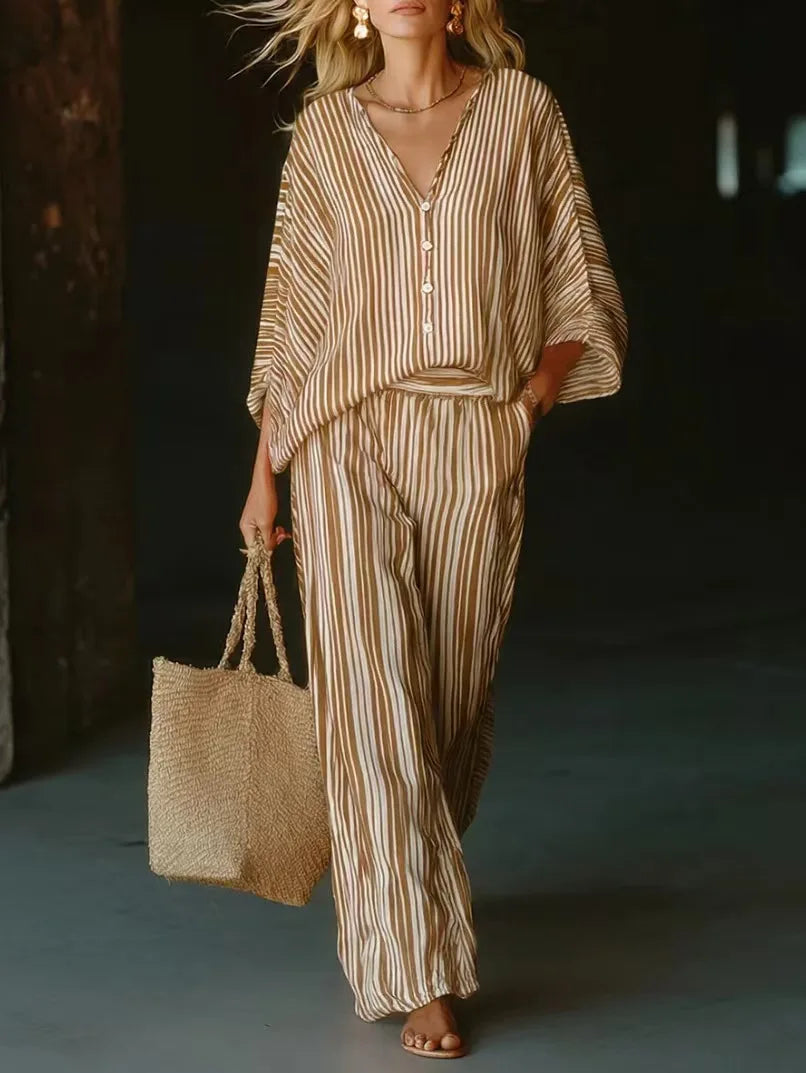 Mirelle Striped Matching Set