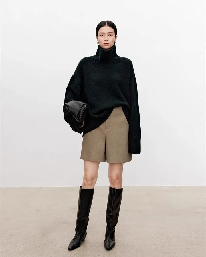 Marisla Turtleneck Cashmere Pullover
