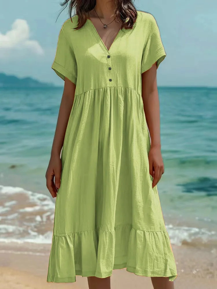 Cirelle Button Front Maxi Dress