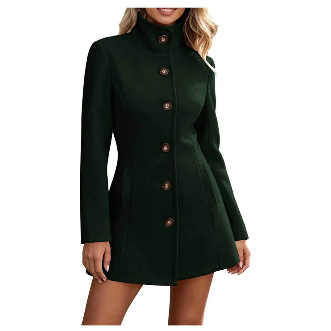 Marisette Stand Collar Peacoat