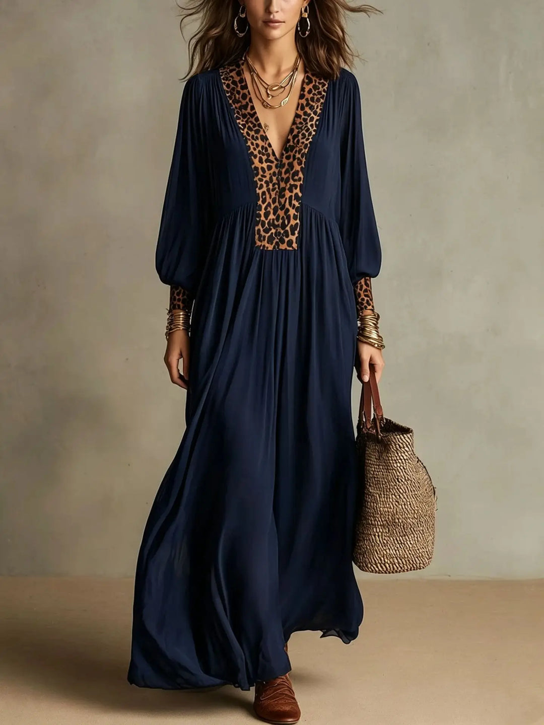 Cariselle Leopard Maxi Dress
