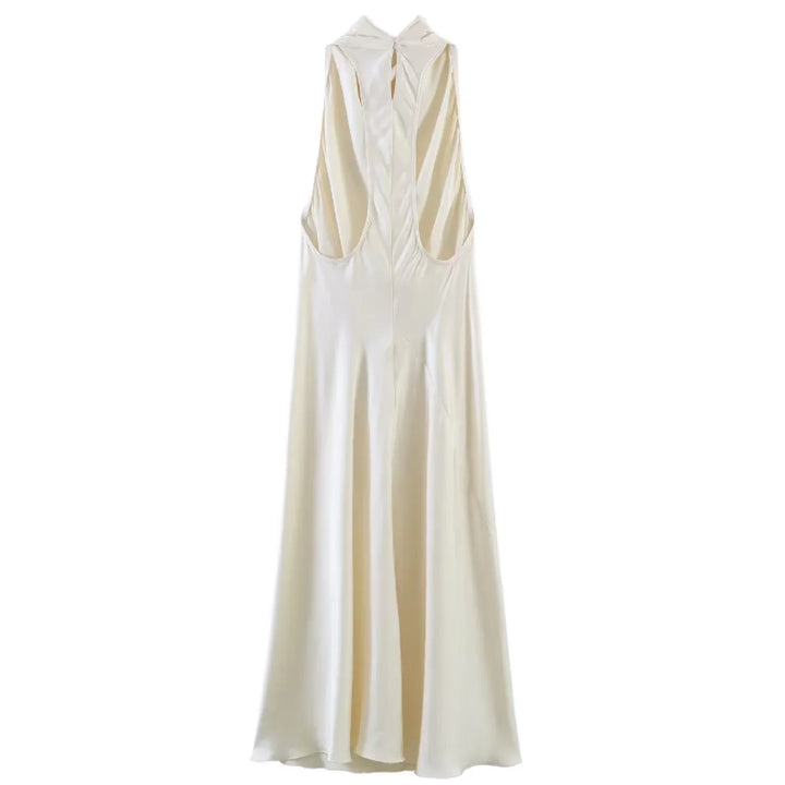 Nerella Satin Halter Maxi Dress